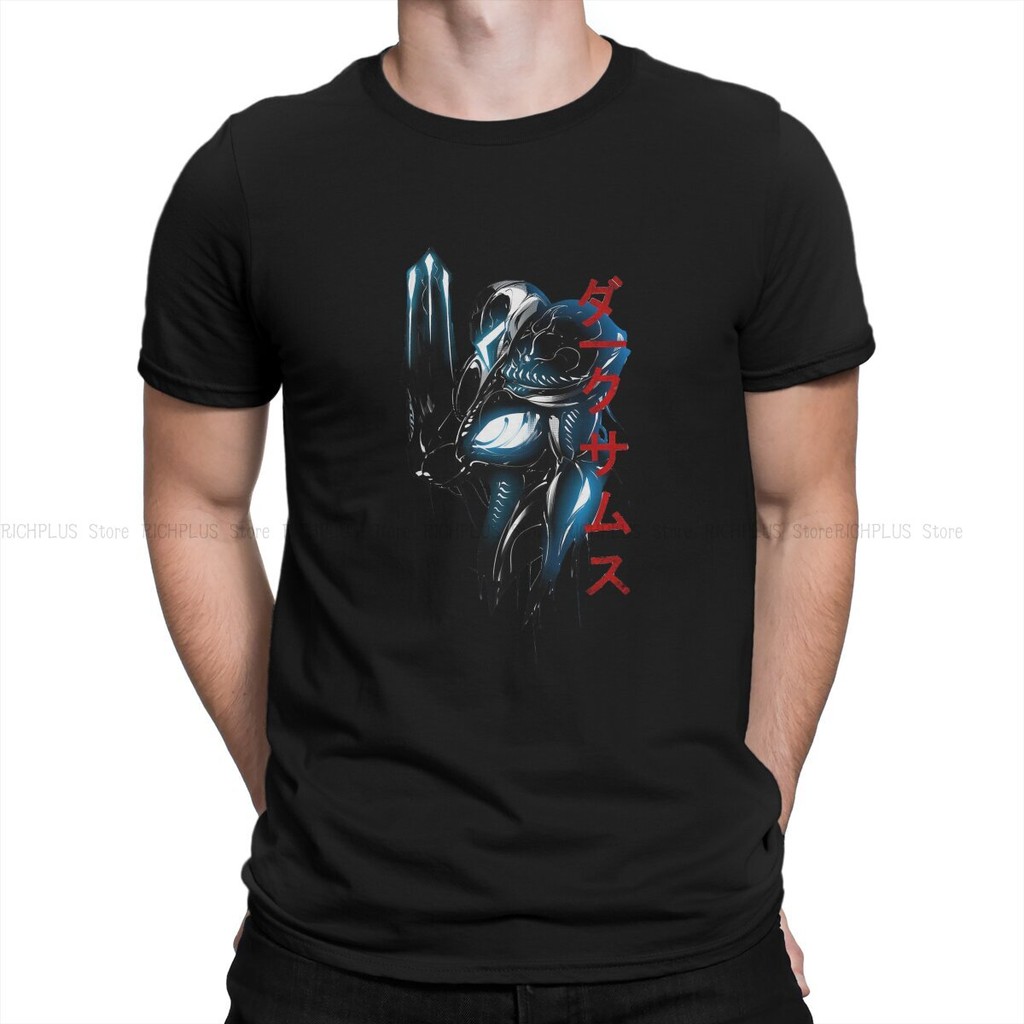 Metroid Samus Kaus Kreatif Game untuk Pria Kaus Esensial Samus Gelap Hadiah Ulang Tahun Streetwear