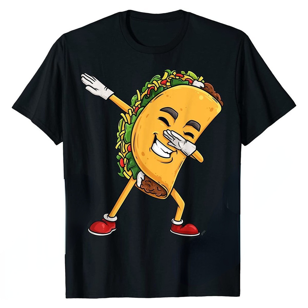 Kreatif Mengoleskan Taco Cinco De Mayo Meksiko Oleskan Tshirt Pria T Shirt Retro Dicetak