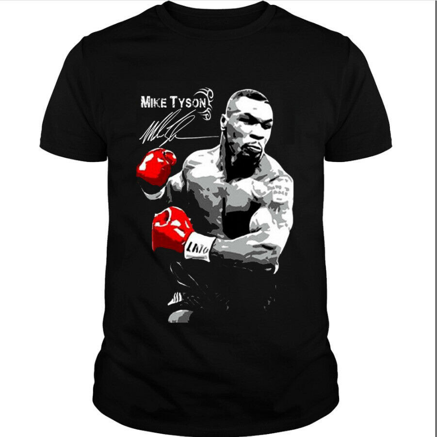 T untuk Pria Kaus Tinju Retro Tinju Mike Tyson Kaus Retro Pakaian Pria Ropa