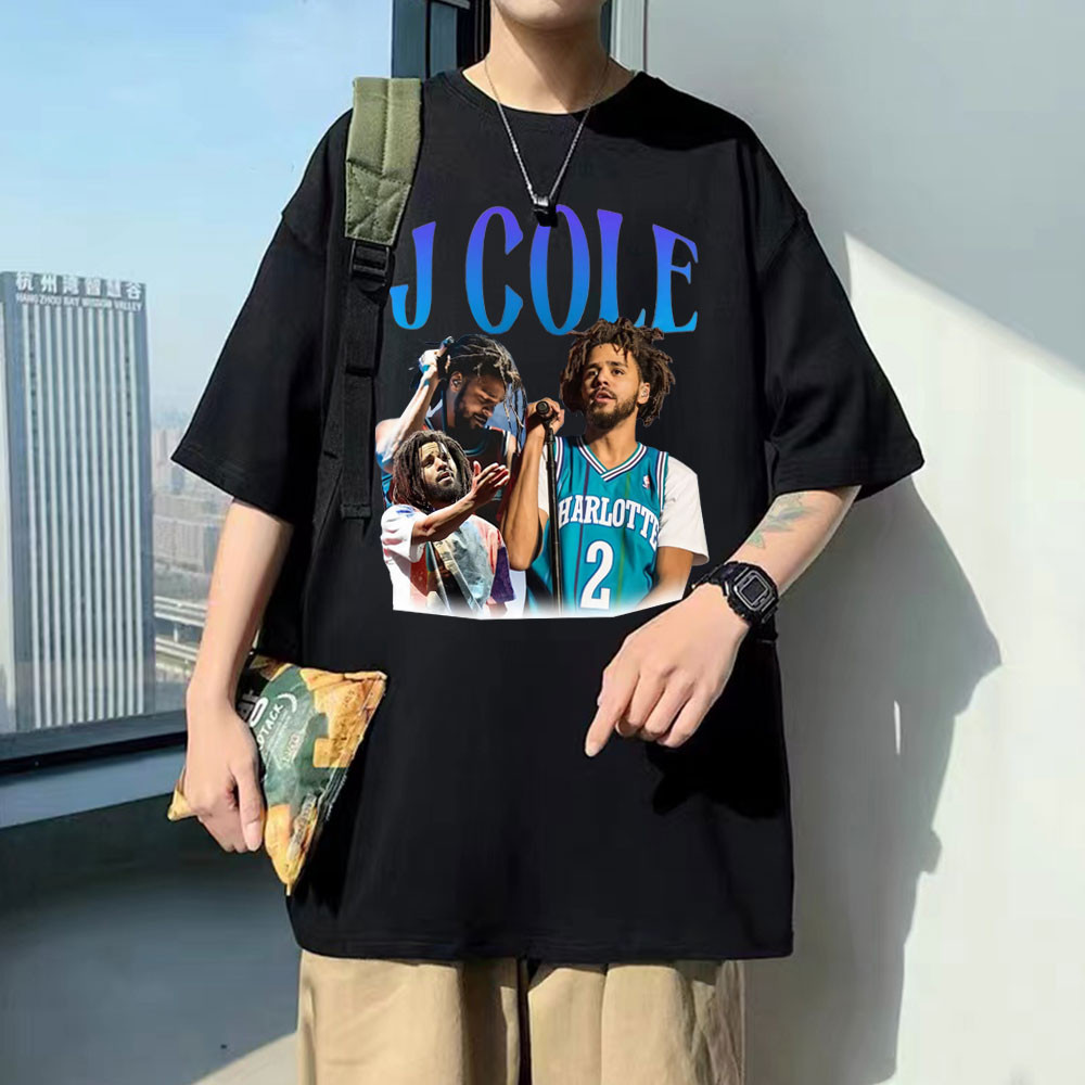 Kaos Singer J Cole Kaos Pria Harajukus Merchandise Pria Y2K