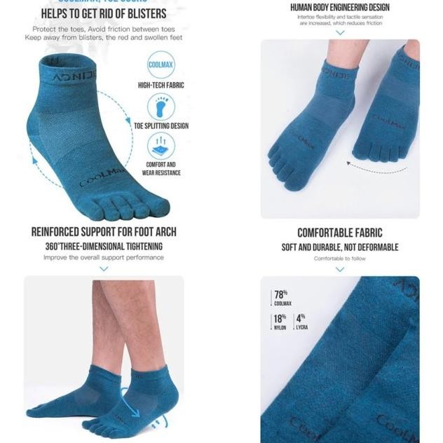 kaos kaki olahraga AONIJIE E4109S coolmax running lari badnton bike