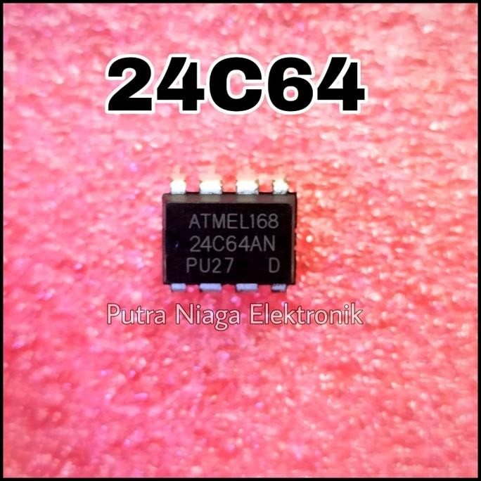 Baru ic 24C64 Dip 8 pin 24C64N / 24C64A / 24C64AN Eeprom Memory 64Kbit putr4n Ayo Beli