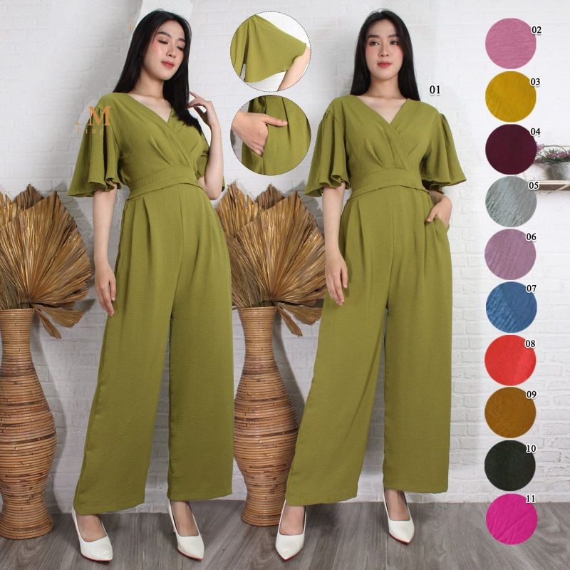 Jumpsuit Wanita Jeans Korean Style 1Set Jmsuit Outfit Cewe 1Setel Jumsuit Perempuan Overall Remaja 2