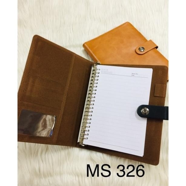 

Amberela Binder Kulit Polos A5 B5 / Agenda Polos Magnet 20 Rings 326