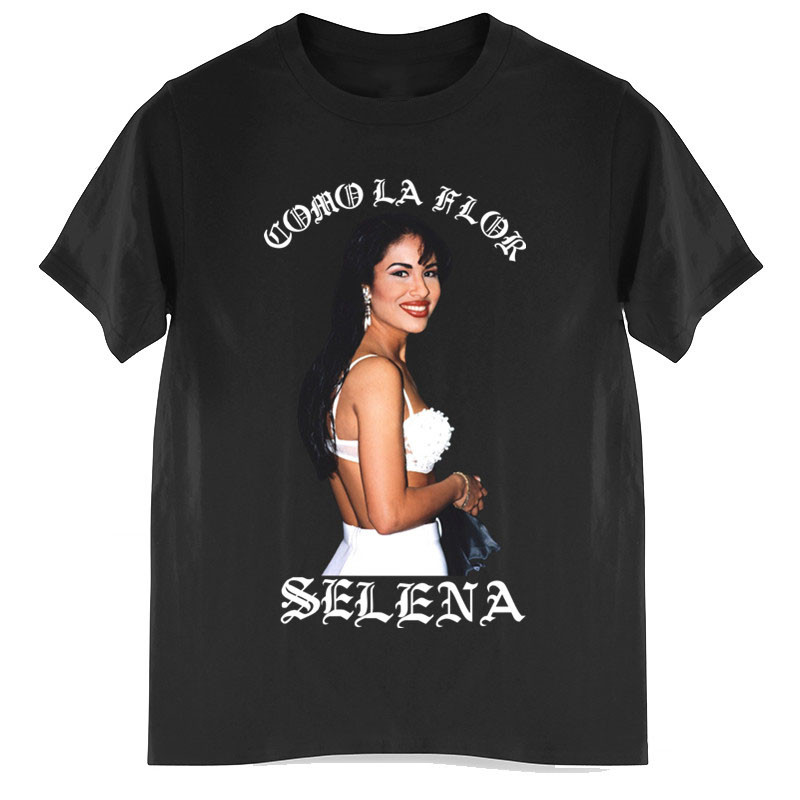 Selena Quintanilla Penyanyi Cetak Pria Lengan Pendek Katun T Hip Hop Streetwear Harajukus