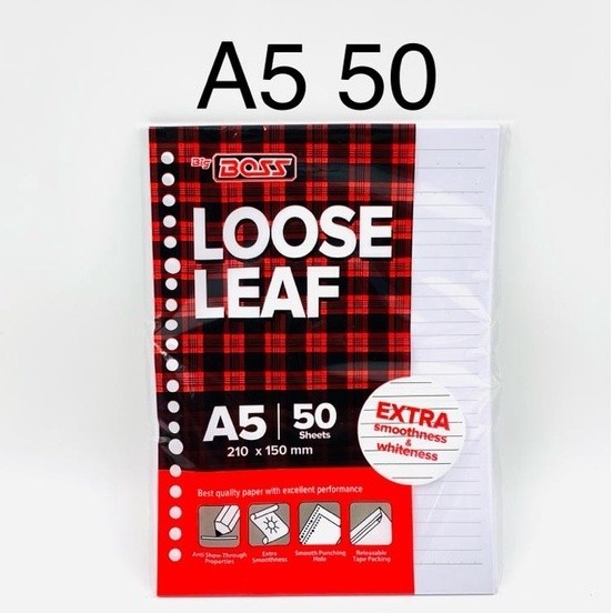 

Amberela - Loose Leaf / Isi Kertas File / Binder Big Boss A5 50 Lembar