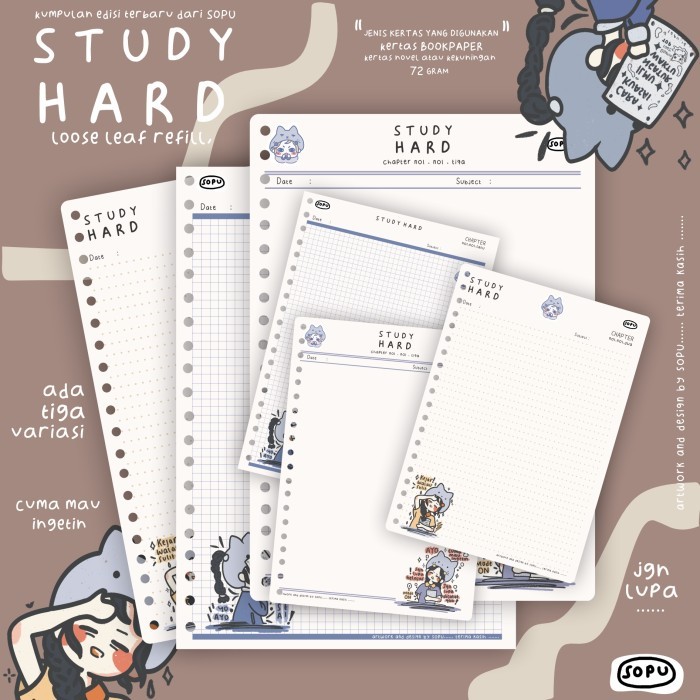 

Amberela - Segera Cek Isi Ulang Loose Leaf Refill Kertas Binder B5/A5 By Sopu Edi