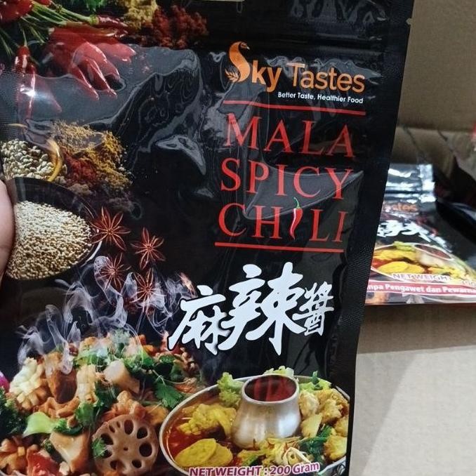 

Sky Tastes Mala Spicy Chilli Pasta Bumbu Hotpot vegetarian 200g