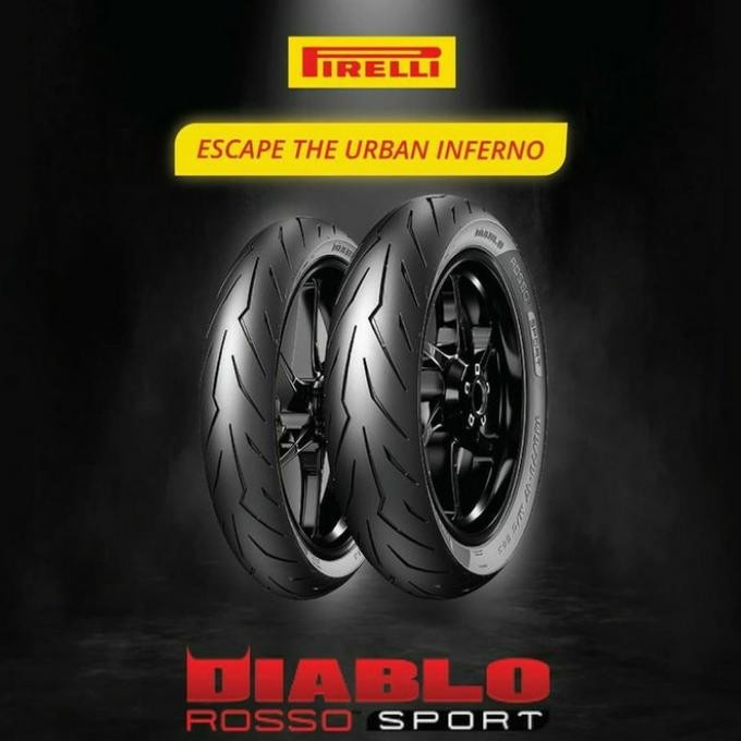 Paket Ban Pirelli Diablo Rosso Sport 120/70 17 & 150/60 17 Tersedia