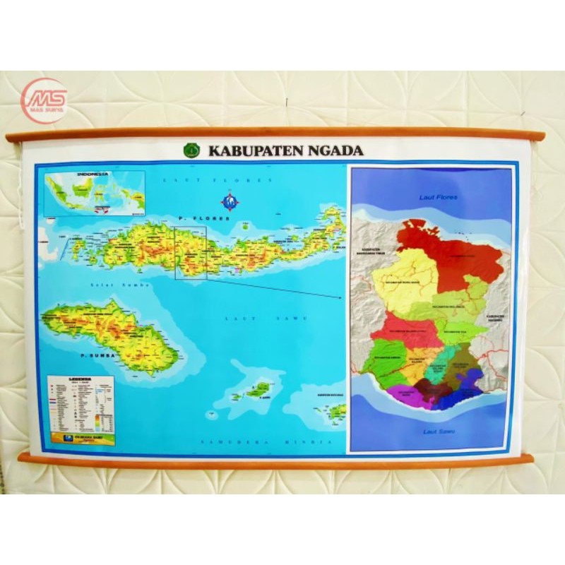 

Peta Bingkai Kabupaten Ngada Ukuran Sedang