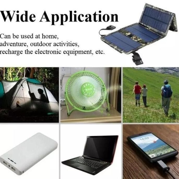 Solar panel charger tenaga surya lipat 20w, charger lipat solar PNK