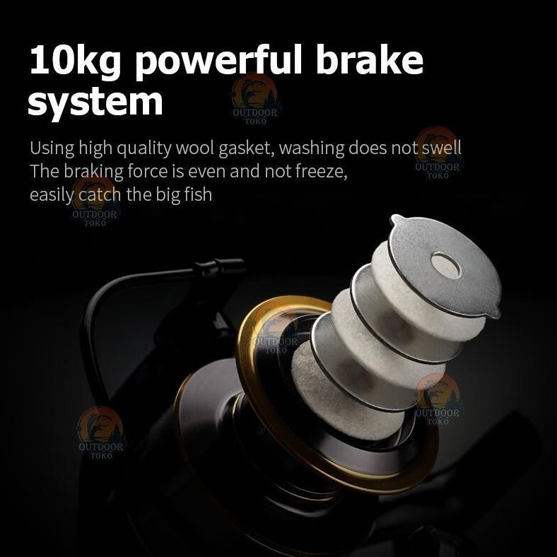 Super Murah Reel Pancing Gulungan Pancing Logam Penuh Reel 500-7000 10Kg Reel Pancing Murah Kuat Pow