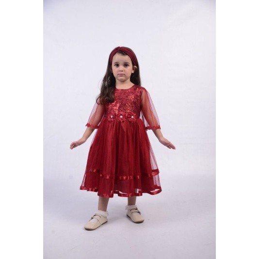 Dress Anak Kekinian Dres Baju 1-5 Tahun Ulangtahun Mididres Cewek Pesta Perempuan Balita Kids Pita 6