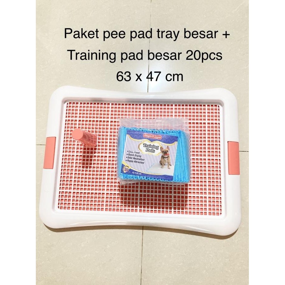 Paket Pee Pad Tray Dan Training Pad Besar Untuk Anak Anjing Kucing Pet