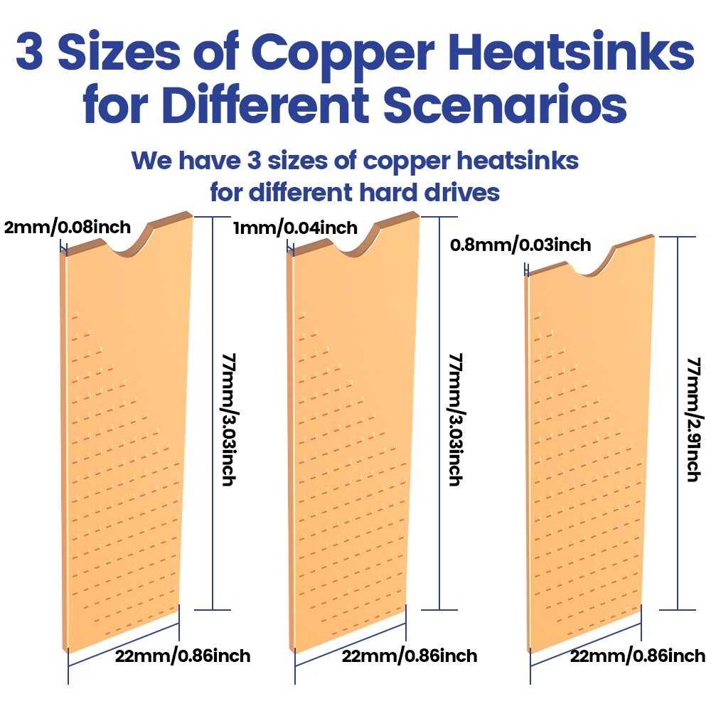 JEYI Heatsink SSD NVMe M.2 Pure Copper Cooler 3 in 1