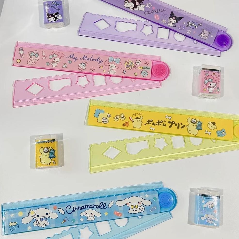 

sr-32 Set Alat Tulis 5 in 1 Motif SANRIO / Pensil Set Perlengkapan Sekolah Lucu Motif Sanrio Murah