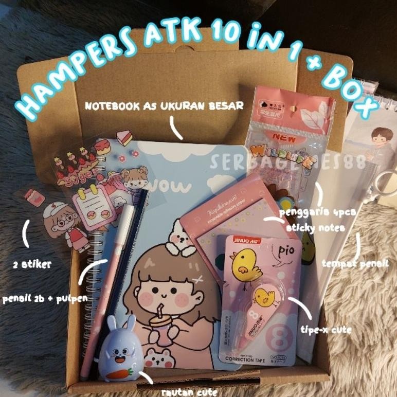 

YBW-2429 serbagemes88 - PAKET ALAT TULIS 10 in 1/ HAMPERS KADO GIFT / STATIONERY SET FANCY / ALAT TULIS SET / STATIONERY SET / PULPEN DAN BUKU Premium