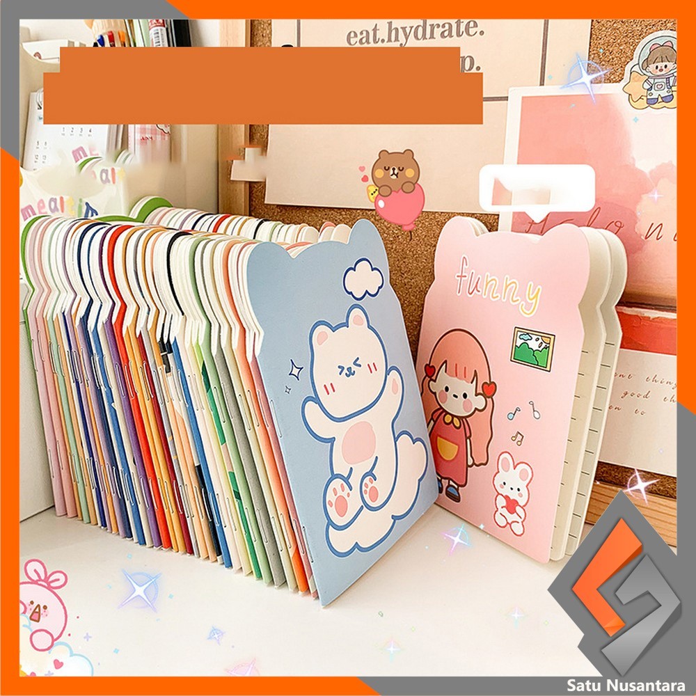 

SN-A40 Buku Tulis Memo Kecil Mini Motif Karakter Kartun / Note Book Buku Catatan Kartun Berkuping