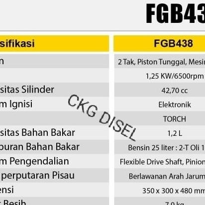 Mesin Pemotong Rumput 2 Tak Firman Fgb438 Fgb 438