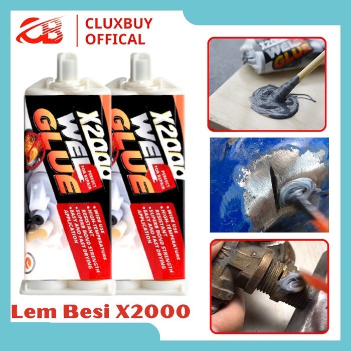 LEM X2000 DUA KOMPONEN LEM LAS BESI SERBAGUNA MENAHAN DAMPAK YANG KUAT