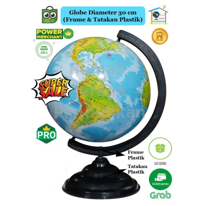 

Terlaris GLOBE (BOLA DUNIA) DIAMETER 30 CM (FRAME-TATAKAN WARNA HITAM) (GOSEND) SALE