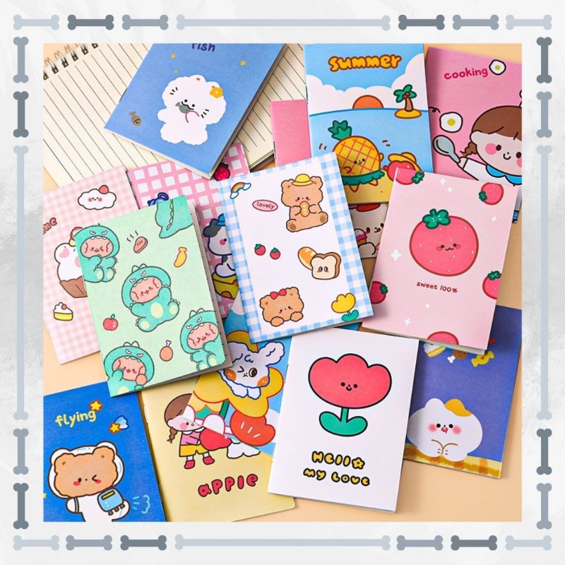 

Buku Tulis Catatan Memo / Notebook Mini Motif Karakter Kartun