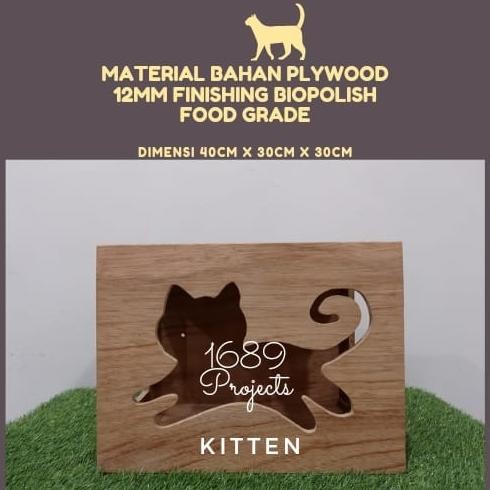 Rumah Kandang Kucing Kayu Cat House Playground Custom