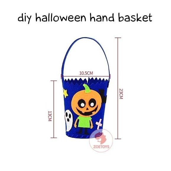 

DFR Shukaku DIY Halloween Hand Basket | Tas Hampers Art and Craft Flannel TERLARIS