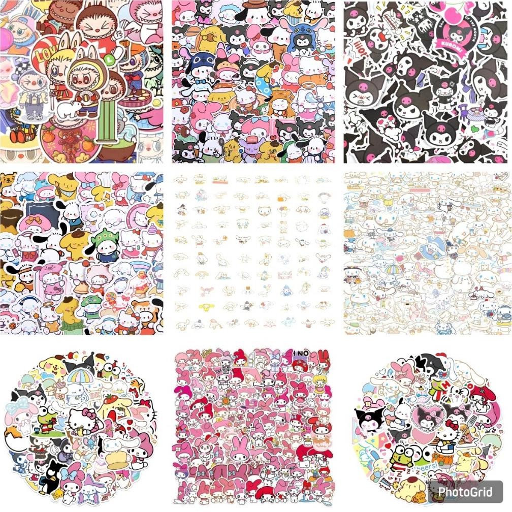 

(50pcs) STIKER SANRIO LABUBU KUROMI CINNAMOROLL MELODY STIKER WATERPRROOF/ STICKER KARTUN JAPAN SANRIO baru
