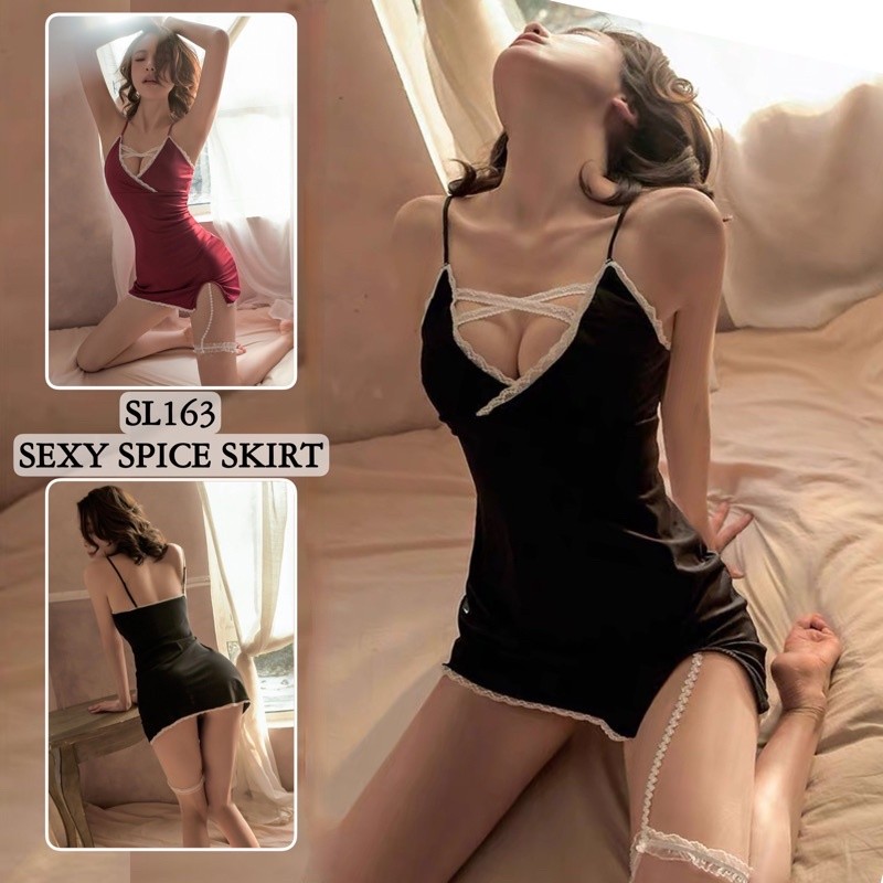 murah Sexy lingerie dress babydoll baju tidur sexy wanita / Sexy skirt wanita / Night dress lingerie