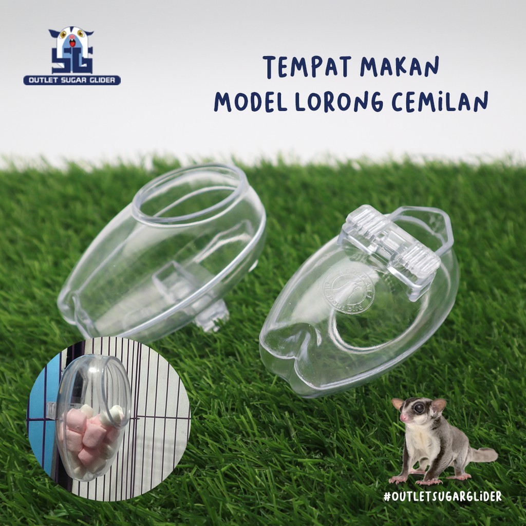MURAH TEMPAT MAKAN CEMILAN MODEL LORONG HEWAN SUGAR GLIDE, BURUNG, TUPAI TERBANG PREMIUM