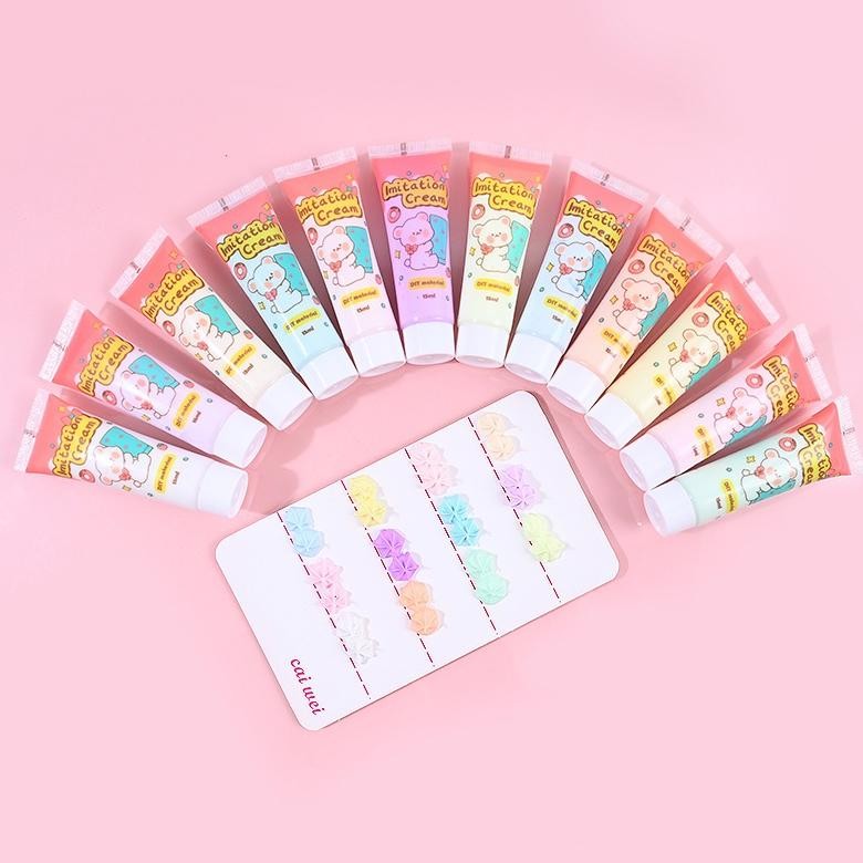 

Ori Lem Deco Krim Resin Clay Ukuran 15 Ml All Warna Free Spuit (12Pcs) Premium