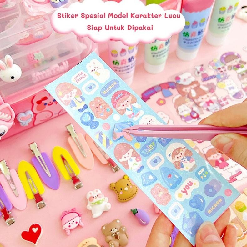 

Termurah Cod825Pcs Diy Deco Lem Krim Stiker Guka Deluxe Diy Krim Tanah Liat Set Lengkap Alat High Quality