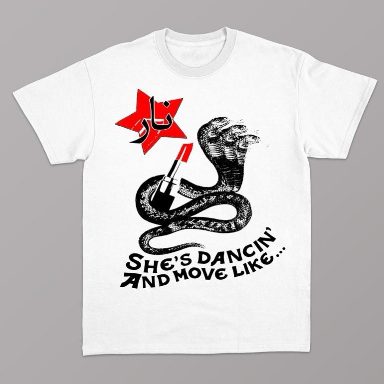 Terviral Nara T-Shirt Krazy Brazy White Unisex Bahan Cotton Combad 24.S