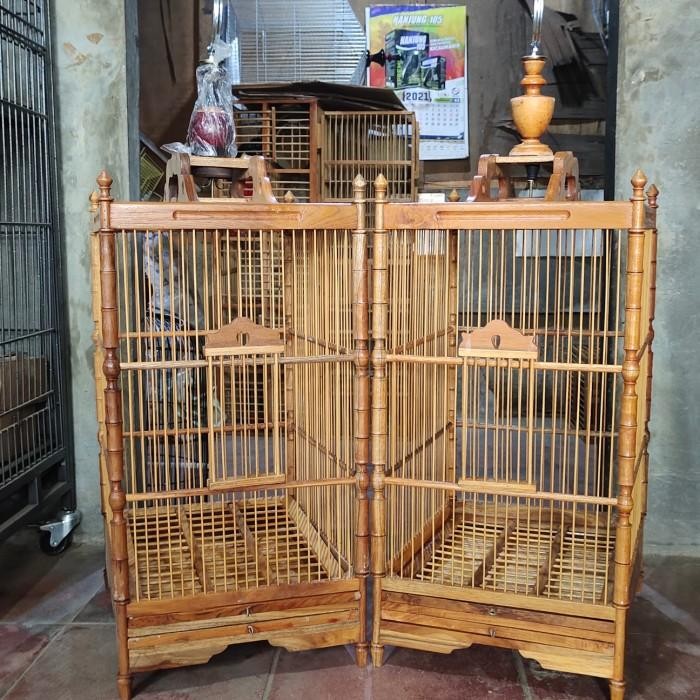 Sangkar Burung Kenari,Blacktroot,Mozambik,Ciblek,Dll Kayu Jatipernisan