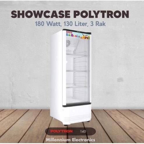 SHOWCASE POLYTRON SCN 140 L 3 RAK DISPLAY COOLER KULKAS SCN140