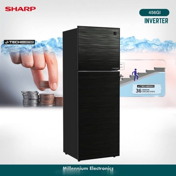 SHARP SJ 456 GI MK KULKAS 2 PINTU INVERTER SJ 456GI MK 456GIMK