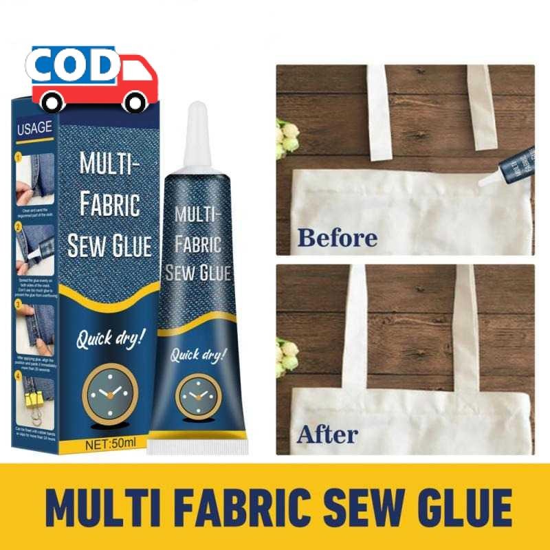 

Lem Cairan Perekat Kain Kulit Tekstil Fabric Sew Glue 50ml Merekat Kuat Tanpa Jahit Awet
