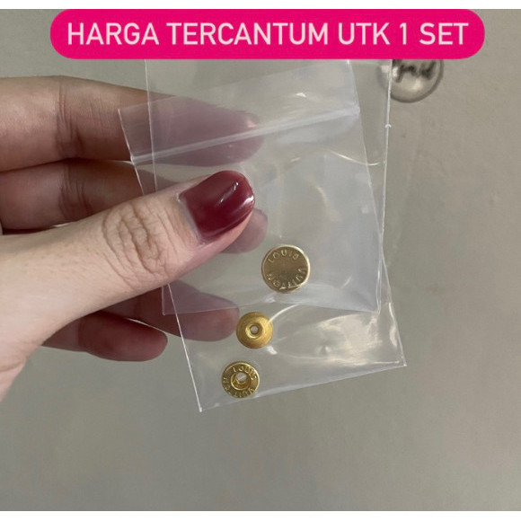OBRAL Aksesoris tas kancing button L V dengan logo