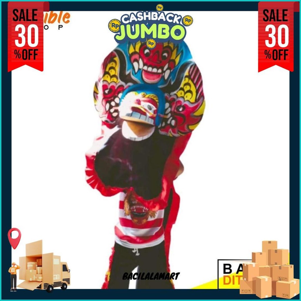 Paket Stelan Baju Reog + Barongan Besar Kain Panjang | Set Baju Reog Dan Caplokan Promo