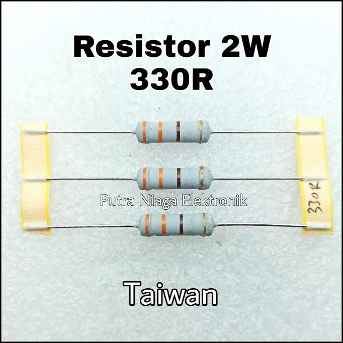 Diskon Resistor 330R 2W Taiwan 330ohm 2Watt 330 ohm 2 Watt putr4n Segera Beli