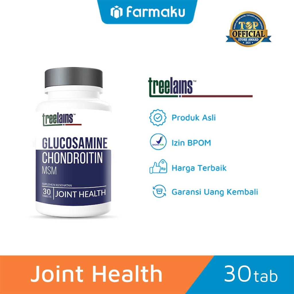 Treelains Glucosamine Chondroitin MSM 30 Tablet - Suplemen Tulang