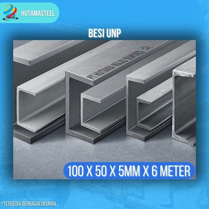 Besi UNP10 SNI 100x50x5mmx6M