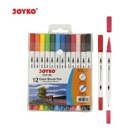 

Terlaris Joyko Color Brush Pen/Pen Kuas Warna 12 warna/colors CLP-06 SALE
