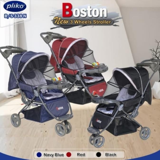 Baby Stroller Pliko Boston/Stroler Bayi Roda 3/Kereta Dorong Anak Bayi