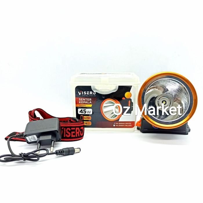 Senter Kepala Head Lamp 45 W Visero Vhl 5345 Cahaya Putih 45 Watt