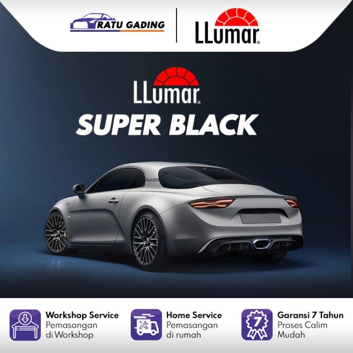 Kaca Film LLumar Super Black Original, Garansi 7 Tahun