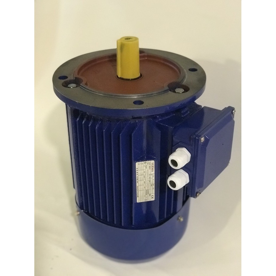 dinamo 5,5 hp 4 pole 3 phase motor flange / elektromotor yuema 5,5 hp