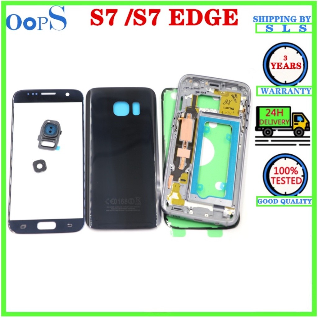 Casing Belakang untuk Samsung Galaxy S7 Edge G935 G930 Casing Penutup Baterai Pintu Belakang + Lensa