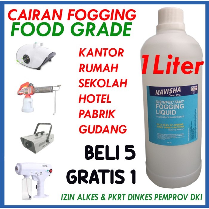 Cairan Fogging Liquid Hot Fogging Ruang Kantor Desinfektan Fog 1 Liter